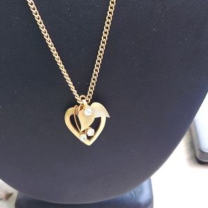Gold toned heart necklace
